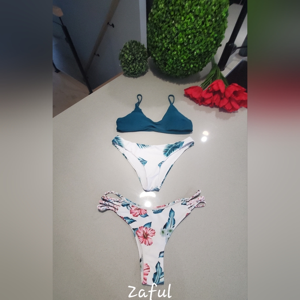 NWOT ZAFUL Superbe bikini de 3 pièces coordonnées
